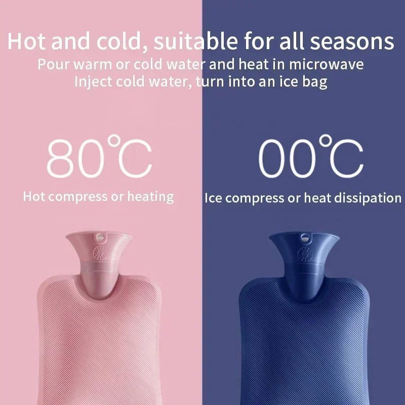 Bouillotte 1000 ml avec housse - Chauffe - mains réutilisable anti - fuite - CoconTech
