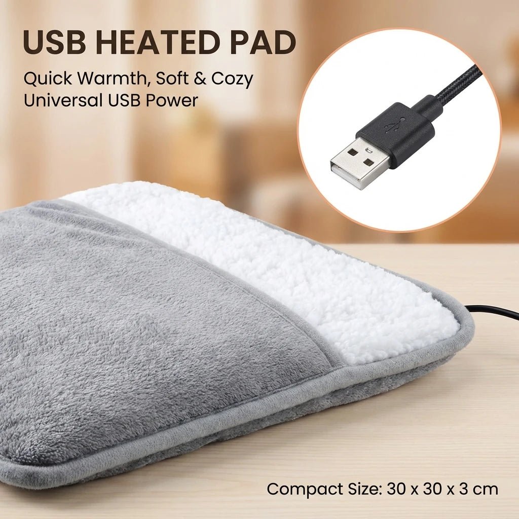 Chauffe - pieds électrique USB | Coussin chauffant doux et lavable - CoconTech