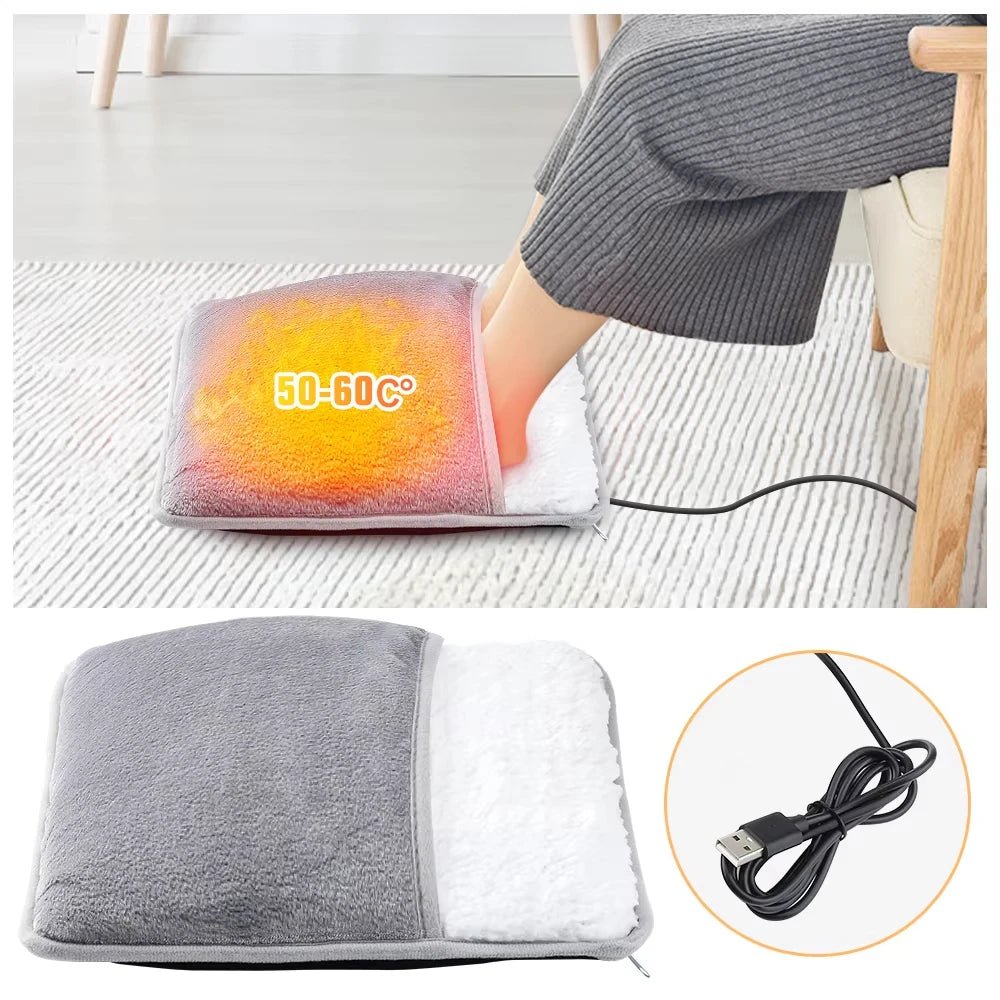 Chauffe - pieds électrique USB | Coussin chauffant doux et lavable - CoconTech