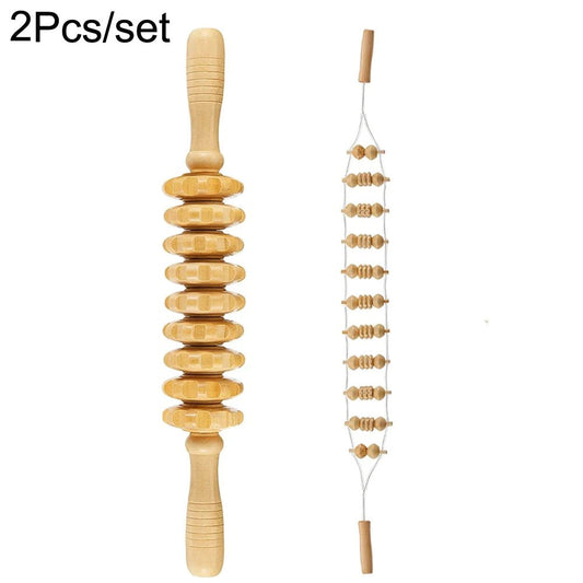 Kit de maderothérapie en bois - 2 outils de massage pour le corps - CoconTech