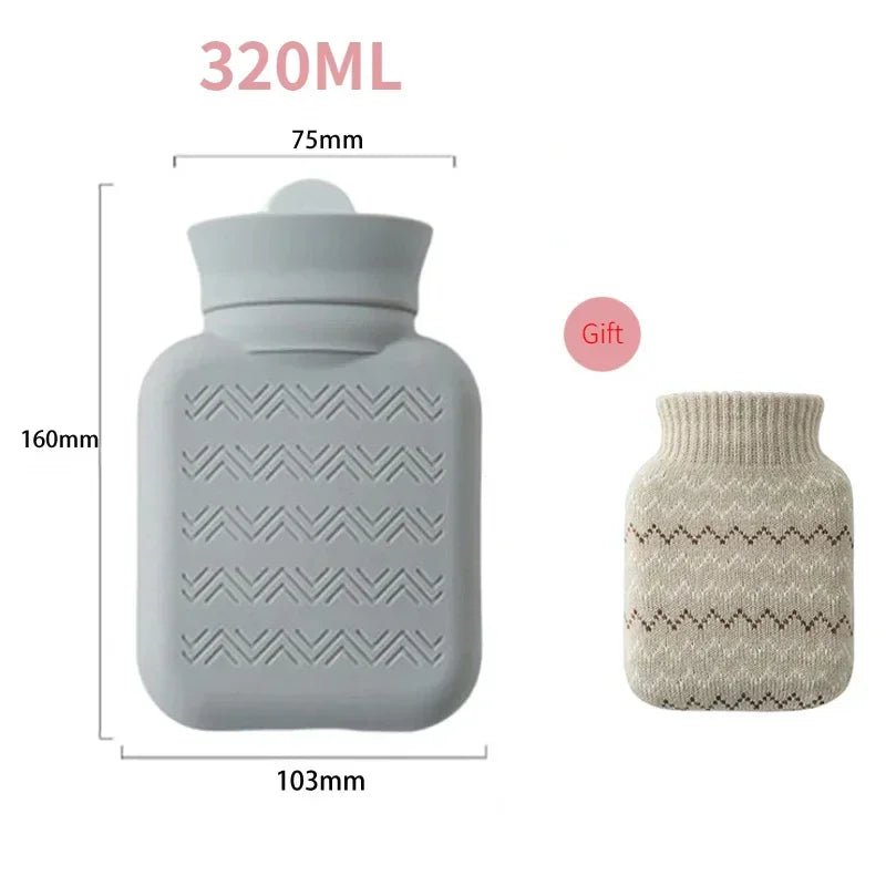 Mini bouillotte silicone 320 ml | Chauffe - mains doux et anti - fuite - CoconTech