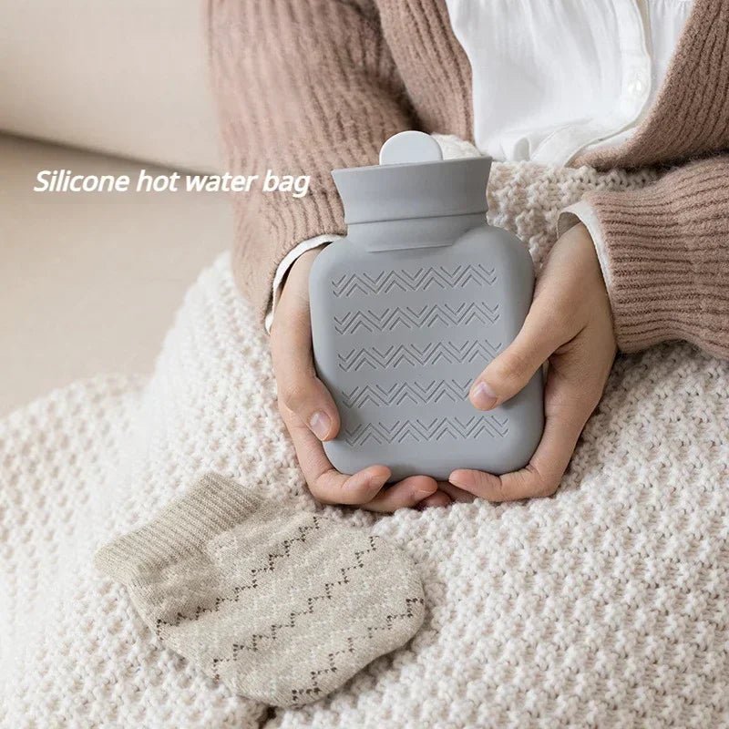 Mini bouillotte silicone 320 ml | Chauffe - mains doux et anti - fuite - CoconTech