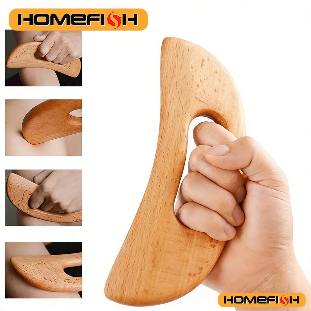 Outil de massage Gua Sha en bois - CoconTech