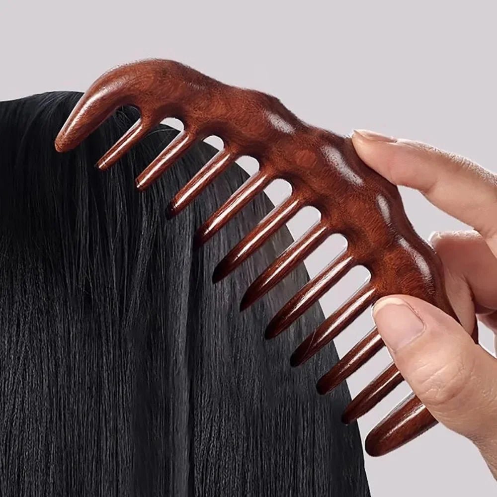 Peigne en bois de santal naturel à dents larges CoconTech - CoconTech