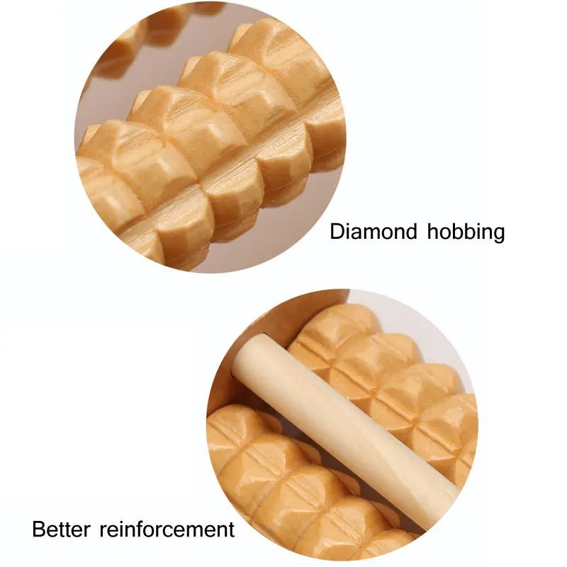 Rouleau de massage des pieds en bois - Réflexologie et détente anti - stress - CoconTech